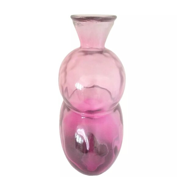 Vintage San Miguel Recycled Glass Company Hand Blown Bubble Decanter/Vase - Picture 3 of 5